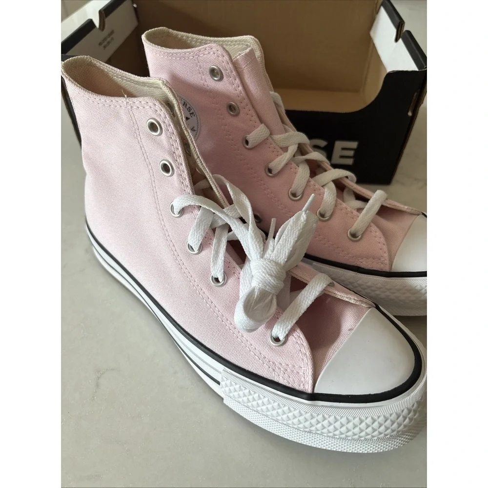 Converse All Star Lift Platform High Big Kids Pink High Top Sneaker Size 6 Youth